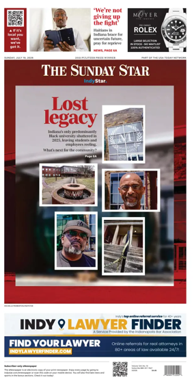 Cover of The Indianapolis Star