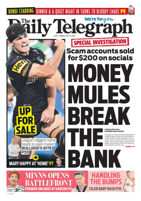 Cover of The Daily Telegraph (Sydney)