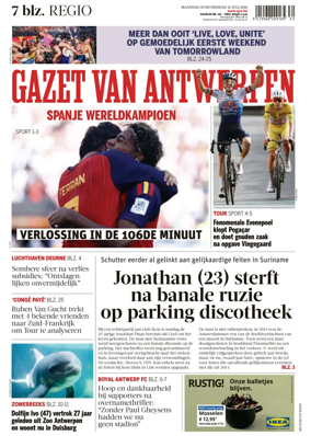 Cover of Gazet van Antwerpen Stad en Rand