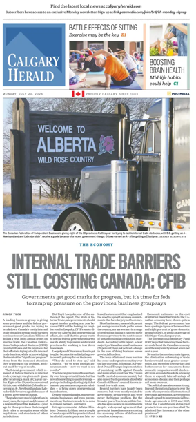 Cover of Calgary Herald