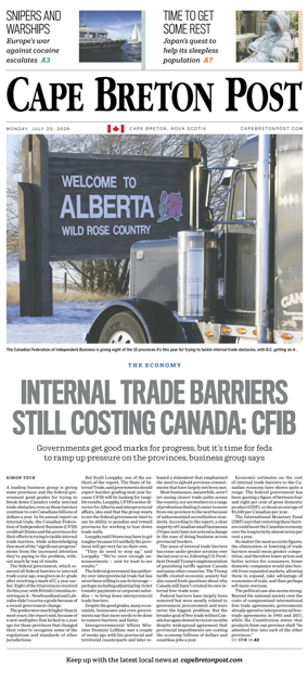 Cover of Cape Breton Post