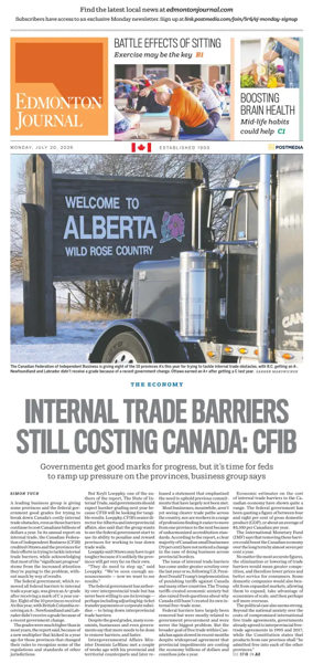 Cover of Edmonton Journal