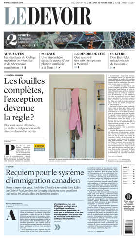 Cover of Le Devoir
