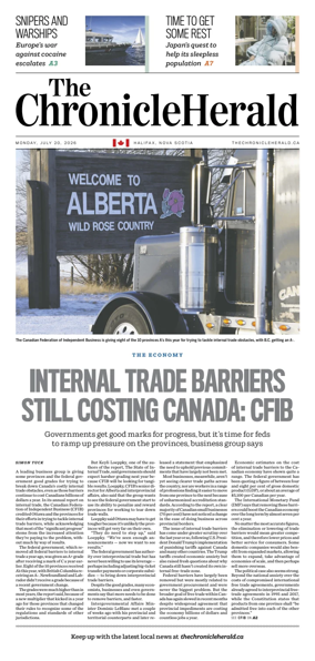Cover of The Chronicle Herald (Provincial)