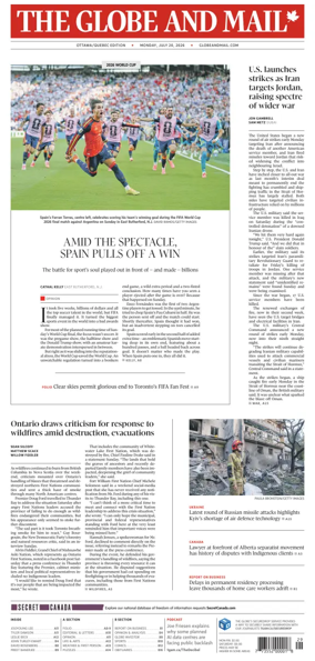 Cover of The Globe and Mail (Ottawa/Quebec Edition)