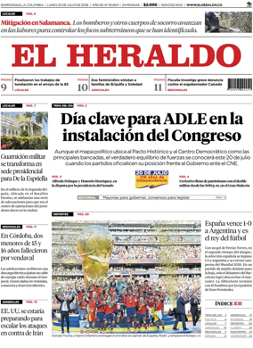 Cover of El Heraldo (Colombia)