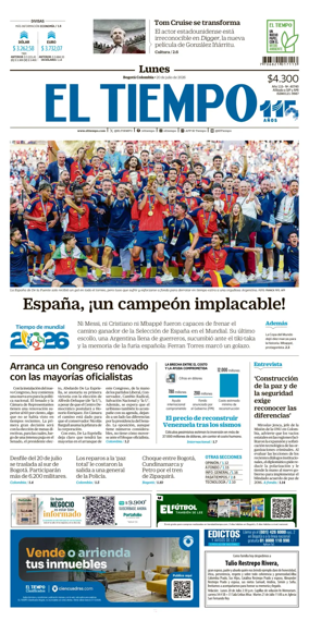 Cover of El Tiempo (Bogota)