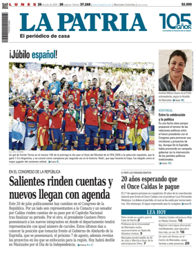 Cover of La Patria (Colombia)