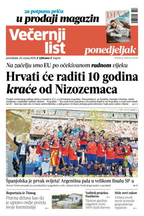 Cover of Vecernji list - Zagreb