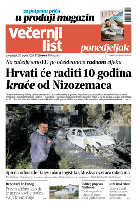 Cover of Vecernji list - Hrvatska