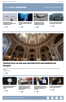 Cover of Euronews Business (Portuguese)