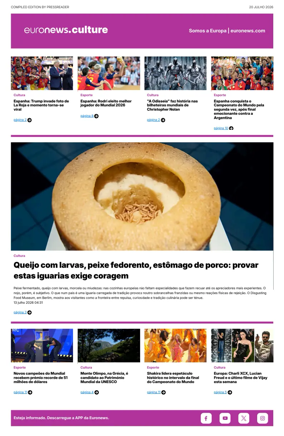 Cover of Euronews Culture and Sport (Portuguese)