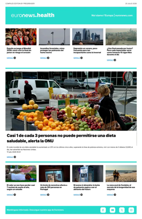 Cover of Euronews Health (Spanish) Compiled Edition