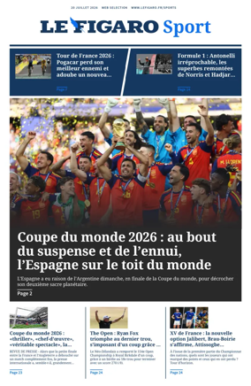 Cover of Le Figaro Sport