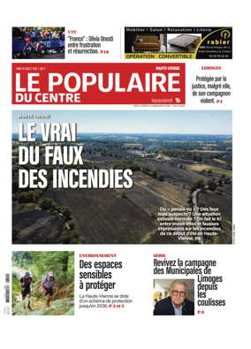 Cover of Le Populaire du Centre (Haute-Vienne)