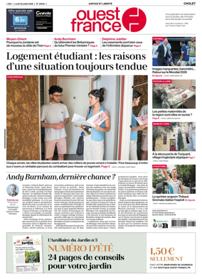 Cover of Ouest France (Cholet)