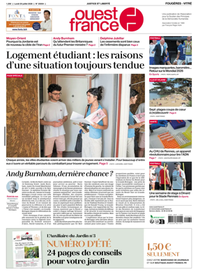 Cover of Ouest-France (Fougeres Vitre)