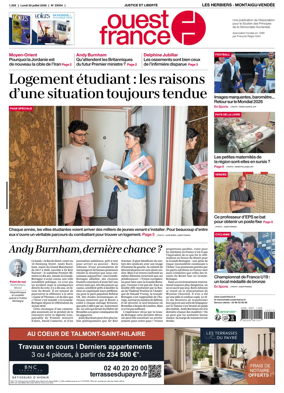 Cover of Ouest France (Les Herbiers / Montaigu)