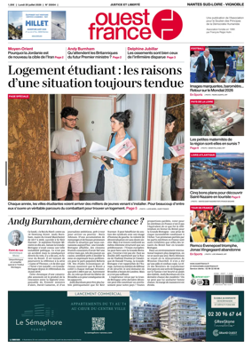 Cover of Ouest France (Nantes / Sud-Loire / Vignoble)