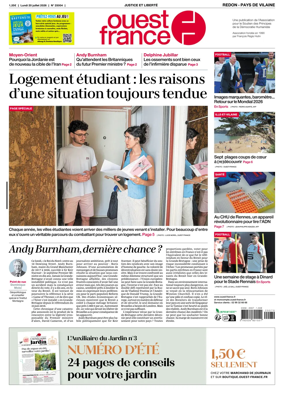 Cover of Ouest France (Redon / Pays de Vilaine)