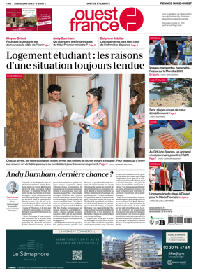 Cover of Ouest-France (Rennes Nord-Ouest)