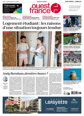 Cover of Ouest-France (Saint-Brieuc Lamballe)
