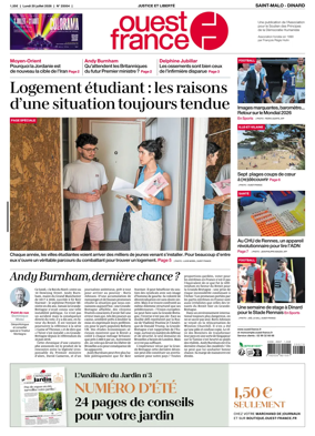 Cover of Ouest France (Saint-Malo)