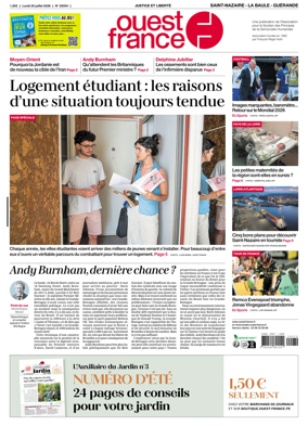 Cover of Ouest France (Saint-Nazaire La Baule Guerande)