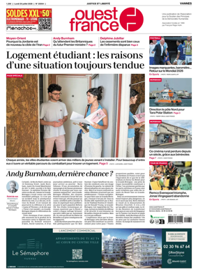 Cover of Ouest France (Vannes)