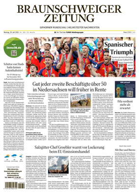 Cover of Braunschweiger Zeitung (Helmstedter Nachrichten)