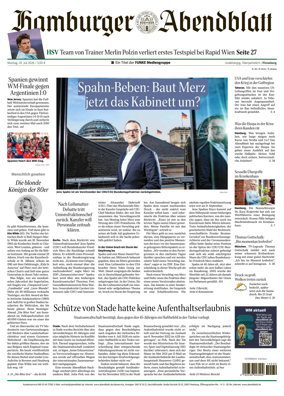 Cover of Hamburger Abendblatt (Pinneberg)
