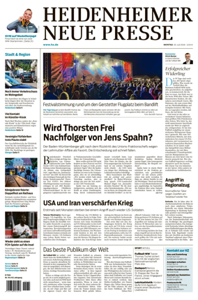 Cover of Heidenheimer Neue Presse
