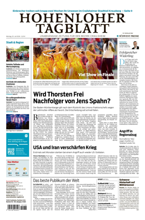 Cover of Hohenloher Tagblatt