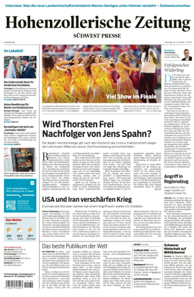 Cover of Hohenzollerische Zeitung