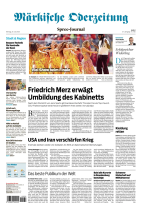 Cover of Markische Oderzeitung Spree-Journal