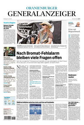 Cover of Oranienburger Generalanzeiger