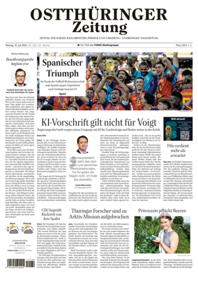 Cover of Ostthuringer Zeitung (Posneck)