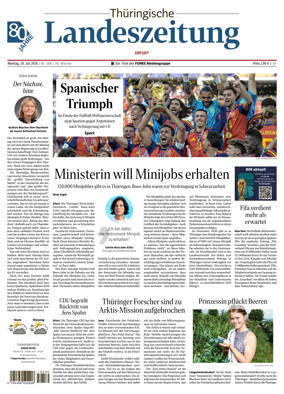 Cover of Thuringische Landeszeitung (Erfurt)
