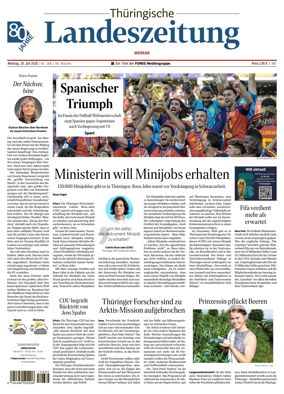 Cover of Thuringische Landeszeitung (Weimar)