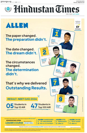 Cover of Hindustan Times (Amritsar)