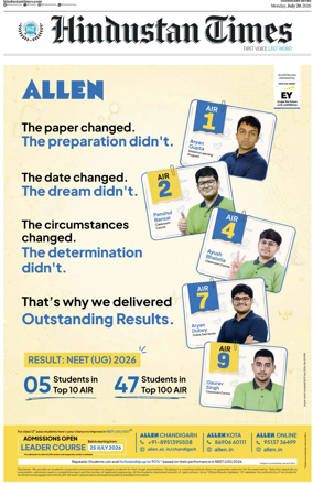 Cover of Hindustan Times (Chandigarh)