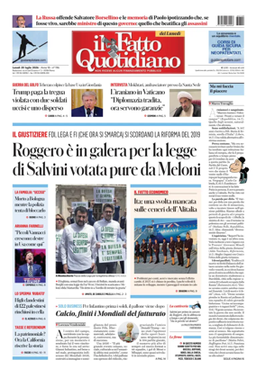 Cover of Il Fatto Quotidiano