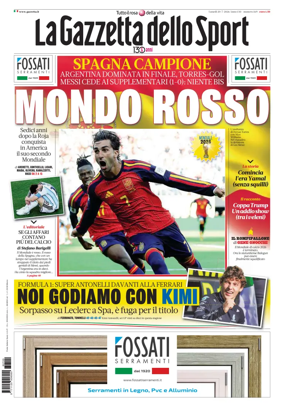 Cover of La Gazzetta dello Sport - Roma