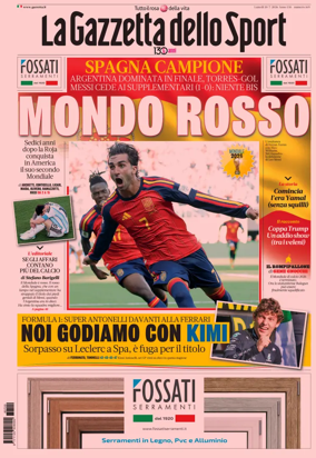 Cover of La Gazzetta dello Sport