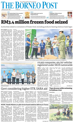 Cover of The Borneo Post (Sabah)