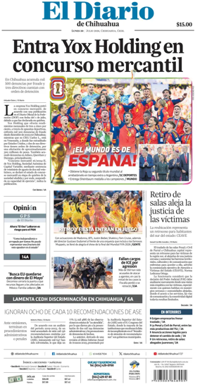Cover of El Diario de Chihuahua