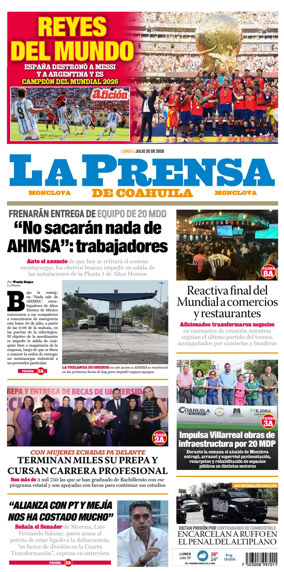 Cover of La Prensa de Coahuila