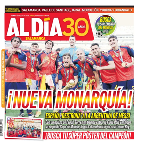 Cover of Periodico Al Dia (Salamanca)
