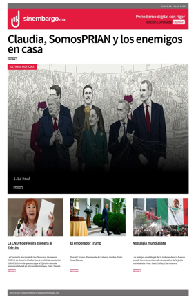 Cover of Sin Embargo Opinion