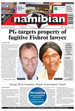 Cover of The Namibian
